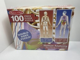 New-Melissa & Doug Human Anatomy Double Sided Floor Puzzle 100 Pieces New - $12.19