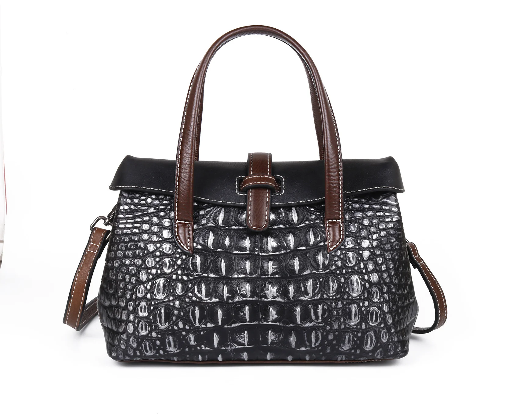  Green Small Women Shoulder Bags  Leather  Handbags For Ladies Luxury Alligator  - £65.78 GBP