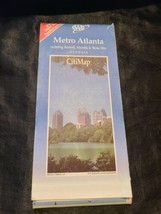 AAA Metro Atlanta Roswell Marietta Stone Mountain Georgia City Street Road Map - £7.05 GBP