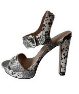Madden Girl Rooma Vegan Snakeskin Studded Ankle Strap Platform Open Toe ... - $24.15