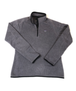 Patagonia Womens Better Sweater 1/4 Zip Gray Long Sleeve Fleece Top Large - $55.56 CAD