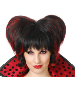 CHARADES GOTHIC QUEEN OF BLACK HEARTS FLIP WIG HALLOWEEN COSTUME ACCESSO... - $34.58 CAD