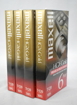 Lot of 4 Maxell HGX-Gold T-120 6Hrs VHS Tapes Premium High Grade - £22.89 GBP