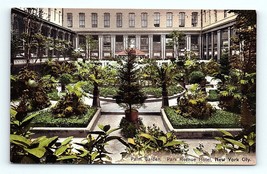 Postcard New York City, N.Y. Palm Garden Park Avenue Hotel Plants Trees Flowers - £8.62 GBP