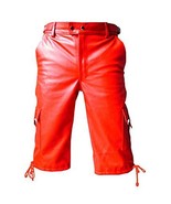 Shorts Leather Men&#39;s Pant Genuine Soft New Natural Causal Wear Men Short... - $2,042.06 MXN+
