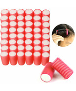 48 Self Grip Soft Foam Cushion Cling Hair Rollers Medium Curls Curlers S... - $38.99