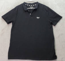 Dark Seas Division Polo Shirt Mens Large Black Cotton Short Sleeve Logo Collared - £21.20 GBP