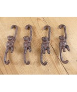 4 MONKEY HOOKS PLANT CAST IRON SMALL HOOK HANGER KETTLE HOOK VINTAGE JAP... - $349.22 MXN