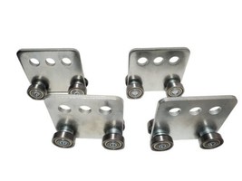 4 PACK Trolley Assembly 4 Wheel Stable Welded Roller Trolley for 1-5/8&quot; ... - $56.06