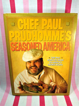 Awesome Retro 1990&#39;s Chef Paul Prudhomme&#39;s Seasoned America Hardcover Cookbook - £16.02 GBP