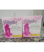 Lot of 2 Playtex Simply Gentle Glide Unscented Regular Tampons 20 Tampons - $17.81