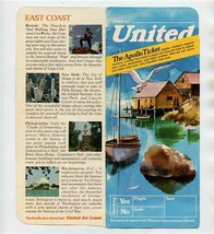 United Airlines Ticket Jacket 1973 The Apollo Ticket Smoking or No Smoking - £14.07 GBP