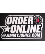 Authentic Jimmy Johns ORDER ONLINE Food Tin Advertising Sign 6.5&quot;h x 12&quot;... - $29.99