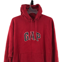 GAP Spell Out Patch Lettering Red Pullover Hoodie Size XL - $20.05