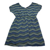 AGB Dress Womens 16 Multicolor Chevron Split Sleeve V Neck Elastic Waistband - £22.33 GBP