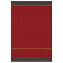 Le Jacquard Francais Poesie D&#39;Hiver Red Kitchen Hand Towel - $21.95