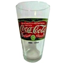 Coca-Cola 1886-1919 Delicious And Refreshing Drinking Glass Retro Label New - £10.97 GBP