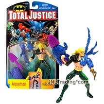 Year 1996 Batman Total Justice 5 Inch Figure - AQUAMAN with Hydro Spear Launcher - £39.95 GBP