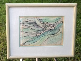 John Keating Original Modern Abstract Watercolor Aquatint Listed Irish Artist - £781.84 GBP
