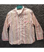 Victoria Secret PJ Top Sleep Shirt Women Medium Rainbow Stripe Sleepwear... - £14.74 GBP