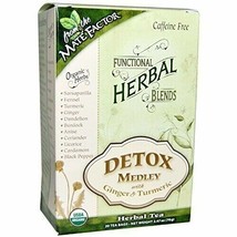 Mate Factor Organic Functional Herbal Tea Blends Detox Medley with Ginge... - $10.03