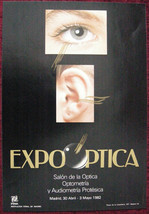 Original Poster Spain Expooptica Optica Audiometry 1982 - £44.50 GBP