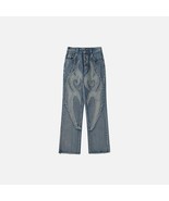 Flame Embroidery Denim Jeans - $48.54 CAD