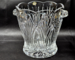 Vintage Czech BOHEMIA CRYSTAL Diamond Cut Ice Bucket With Tongs - OVER 2... - £42.83 GBP