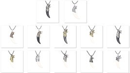 Tiger Bear Dragon Elephant Eagle Wolf Tooth Claw Pendant Necklace Chain USA Ship - £7.78 GBP