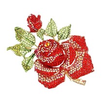 Adorned Majesty: Zahara&#39;s XL Gold Rose Brooch - $1,776.99 MXN