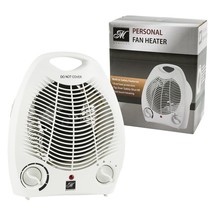 Tabletop Space Heater &amp; Fan 1500W Portable Adjustable 2-Settings Infrared White - £30.10 GBP