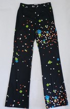 MOSCHINO Jeans Black Confetti Stretch Flare Pants woman&#39;s size 4 /XS VTG - £78.66 GBP