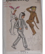 Butterick 6295 Children&#39;s Costumes Leopard, Bunny Rabbit &amp; Spaceman Size 4 - $7.95