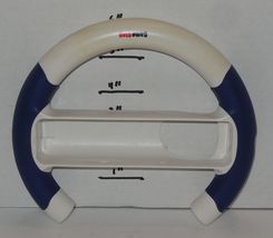 Nintendo Wii Steering Wheel Hard Plastic Dark Blue White - $14.80