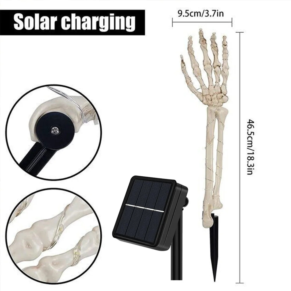 Solar LED String Fairy Lights  Skeleton Hand  Outdoor Solar Power Lamp Waterproo - £60.53 GBP