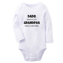 Dads Know A Lot Grandpas Know Everything Funny Romper Newborn Baby Bodysuits - £8.88 GBP