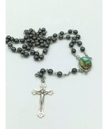 st.Saint Michael Archangel Rosary Hematite San Miguel arcángel Necklace ... - £9.29 GBP