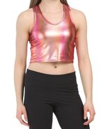 Pheel Iridescent Metallic Foil Sports Bra Crop Top NWT Carbon38 Bandier ... - €17,16 EUR