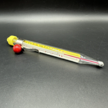 Vtg Chaney Institute Acu-rite Glass Thermometer Deep Fry Candy Jelly Made in USA - £6.78 GBP