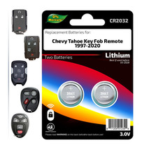KEY FOB REMOTE Batteries (2) for 1997-2020 CHEVY TAHOE REPLACEMENT, FREE... - £3.78 GBP