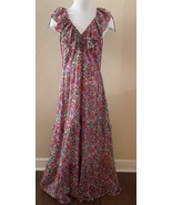 Banjanan Twiggy Multicolor Floral Print Tiered Ruffled V-Neck Maxi Dress... - $216.37 CAD