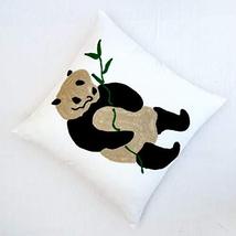 Traditional Jaipur Bear Embroidery Suzani Cushion Cover 16x16 Boho Decorative Co - £10.38 GBP