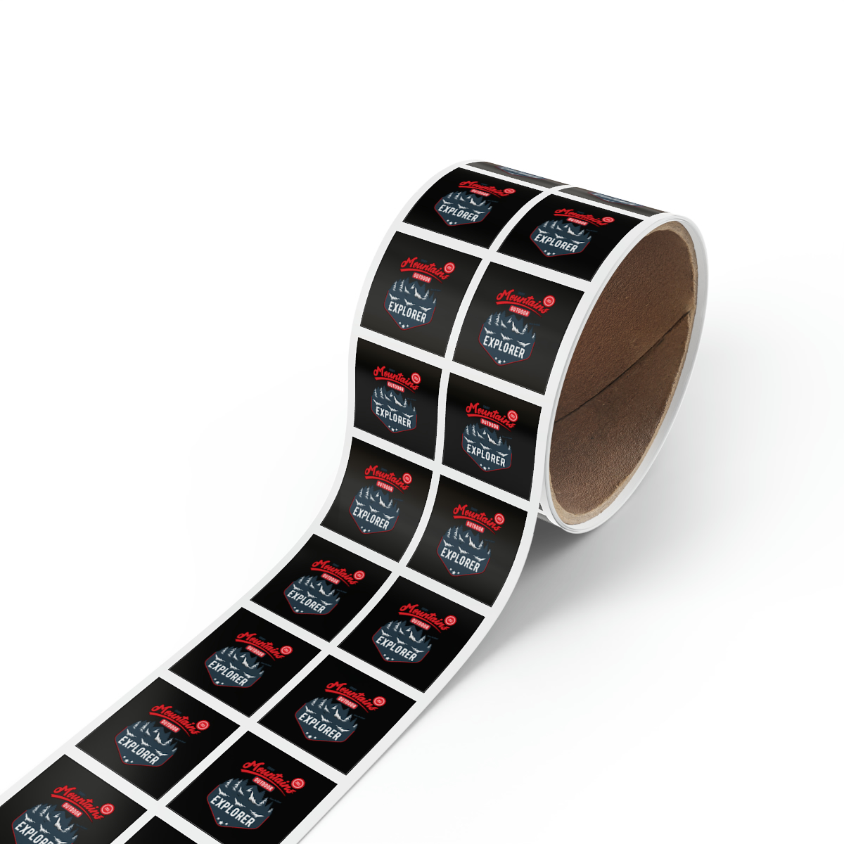 Glossy Square Label Stickers - 1"x1" & 2"x2" | 50-250pc Roll | Durable BOPP Mate - $85.49 - $153.47