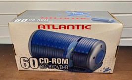 NOS CD Holder Organizer Storage Pod by Atlantic Holds 60 Discs DVD Blue-... - $30.00