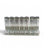 Spice Bottle Jars Apothecary, 14 Glass Jars 7 Airtight Hinged Lid &amp; 7 Sc... - $540.23 MXN