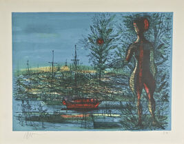 An item in the Art category: "The Port" by Jean Carzou Signed Artist's Proof AP Lithograph 20"x25 1/2"