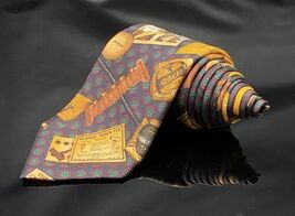 HUNTINGTON Golf tie 100% Silk  Made in United States - $6.89