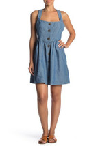 FREE PEOPLE Carolina OB800478 Dress Mini Slim Chambray Blue Size XS - £44.66 GBP