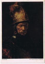 Art Postcard Rembrandt Der Mann mit dem Goldhelm Man With Golden Helmet - $2.73