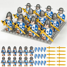 Custom Medieval Europe Knigths Army Set B x12 Minifigure Lot - £14.75 GBP